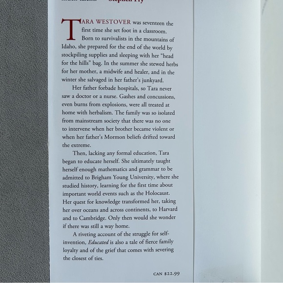 Educated ~ Tara Westover ~ Paperback - Picture 2 of 7